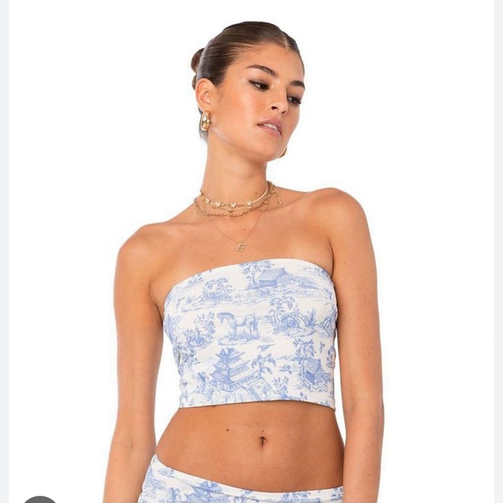 Edikted printed tube top NWT